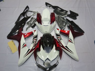 2008-2010 Red White Black Suzuki GSXR 600-750 Motorcycle Fairing