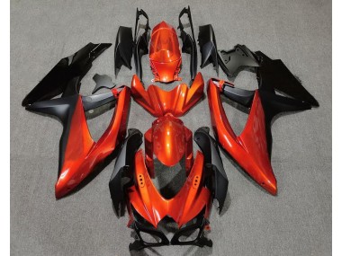 2008-2010 Vibrant Orange in Black Suzuki GSXR 600-750 Motorcycle Fairing