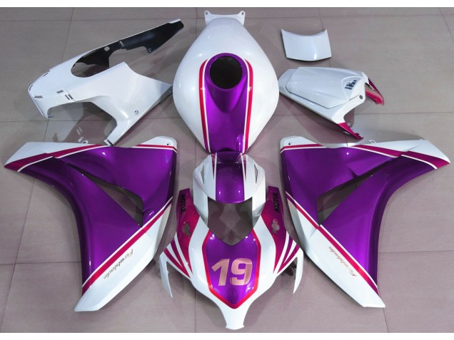 2008-2011 Gloss Purple and White Honda CBR1000RR Motorcycle Fairing 2008-2011 Gloss Purple and White Honda CBR1000RR Motorcycle Fairing