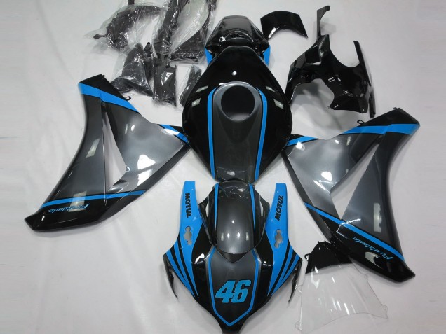 2008-2011 Grey Motul & Light Blue Honda CBR1000RR Motorcycle Fairing 2008-2011 Grey Motul & Light Blue Honda CBR1000RR Motorcycle Fairing
