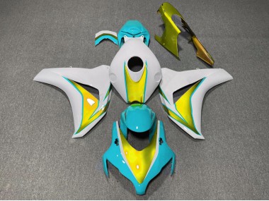 2008-2011 Light Blue and Gold Honda CBR1000RR Motorcycle Fairing