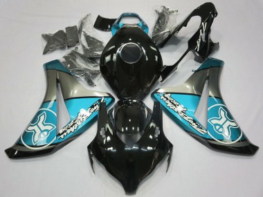 2008-2011 Light Blue on Black Custom Honda CBR1000RR Motorcycle Fairing