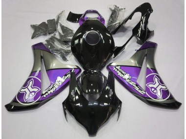 2008-2011 Purple on Black Custom Honda CBR1000RR Motorcycle Fairing