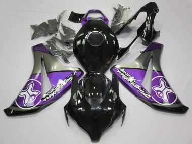 2008-2011 Purple on Black Custom Honda CBR1000RR Motorcycle Fairing