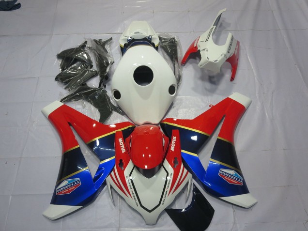 2008-2011 White Blue and Red Honda CBR1000RR Motorcycle Fairing 2008-2011 White Blue and Red Honda CBR1000RR Motorcycle Fairing