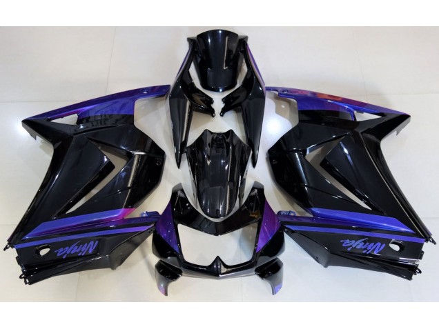 2008-2012 Gloss Black & Blue Kawasaki Ninja 250 Motorcycle Fairing