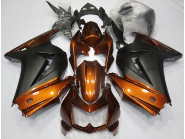 2008-2012 Orange and Matte Black Kawasaki Ninja 250 Motorcycle Fairing