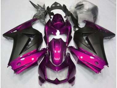 2008-2012 Pink and Matte Black Kawasaki Ninja 250 Motorcycle Fairing