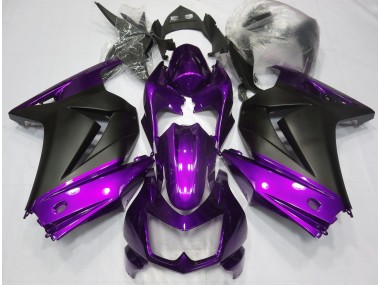 2008-2012 Purple and Matte Black Kawasaki Ninja 250 Motorcycle Fairing