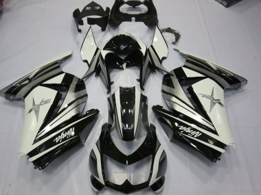 2008-2012 White Silver Star Kawasaki Ninja 250 Motorcycle Fairing