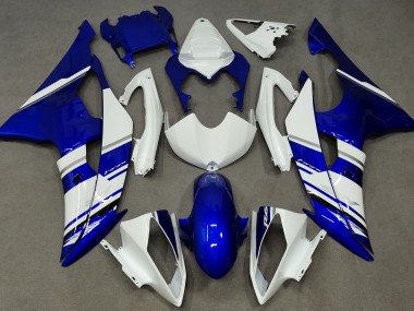 2008-2016 Blue and White Custom OEM Style Yamaha R6 Motorcycle Fairing