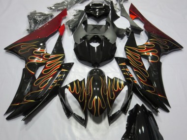 2008-2016 Custom Flame Yamaha R6 Motorcycle Fairing