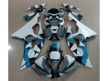 2008-2016 Glacier Blue Snow Camo Yamaha R6 Motorcycle Fairing
