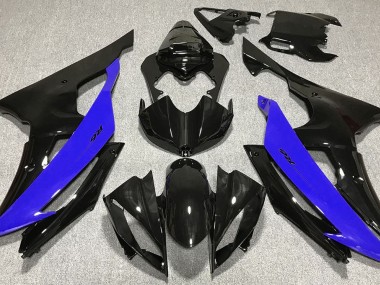 2008-2016 Gloss Black & Blue Yamaha R6 Motorcycle Fairing