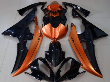 2008-2016 Gloss Black & Light Orange Yamaha R6 Motorcycle Fairing