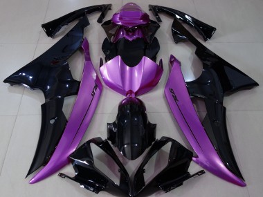2008-2016 Gloss Black & Rose Purple Yamaha R6 Motorcycle Fairing