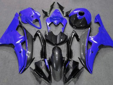 2008-2016 Gloss Blue and Carbon Yamaha R6 Motorcycle Fairing