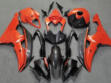 2008-2016 Gloss Orange and Carbon Yamaha R6 Motorcycle Fairing