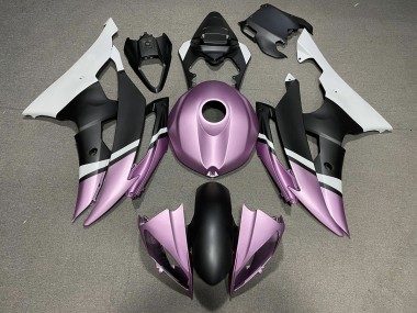 2008-2016 Matte Black and Light Purple Yamaha R6 Motorcycle Fairing