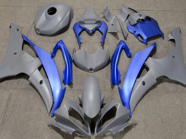2008-2016 Matte Grey & Blue Yamaha R6 Motorcycle Fairing