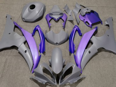 2008-2016 Matte Grey & Purple Yamaha R6 Motorcycle Fairing