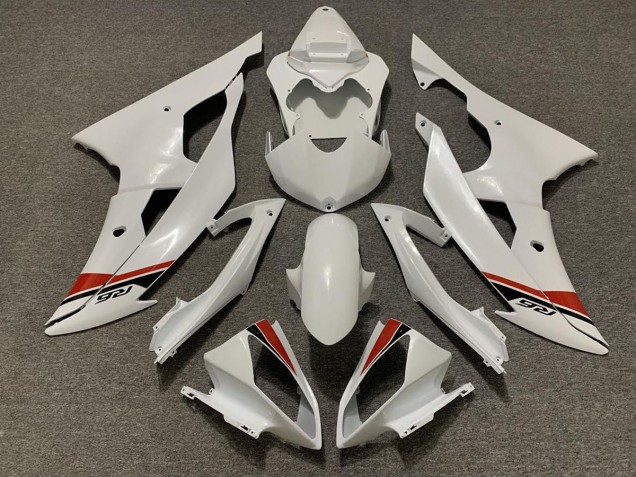 2008-2016 Pearl White Yamaha R6 Motorcycle Fairing 2008-2016 Pearl White Yamaha R6 Motorcycle Fairing