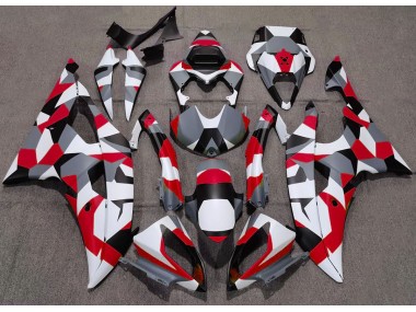 2008-2016 Red Camo Plain Yamaha R6 Motorcycle Fairing