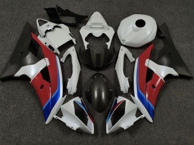 2008-2016 White Red and Blue Yamaha R6 Motorcycle Fairing