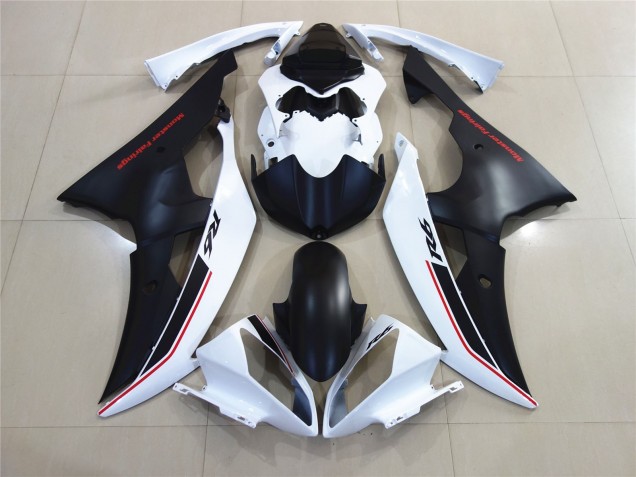 2008-2016 White with Black Custom OEM Style Yamaha R6 Motorcycle Fairing 2008-2016 White with Black Custom OEM Style Yamaha R6 Motorcycle Fairing