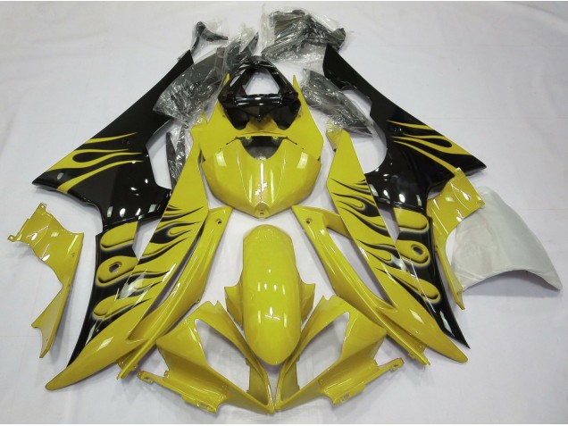 2008-2016 Yellow Flame Style Yamaha R6 Motorcycle Fairing 2008-2016 Yellow Flame Style Yamaha R6 Motorcycle Fairing