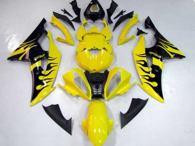 2008-2016 Yellow Flame Yamaha R6 Motorcycle Fairing