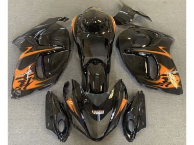 2008-2020 Gloss Black & Orange Suzuki GSXR 1300 Hayabusa Motorcycle Fairing