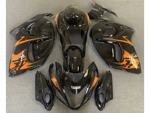 2008-2020 Gloss Black & Orange Suzuki GSXR 1300 Hayabusa Motorcycle Fairing