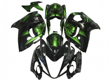 2008-2020 Gloss Black and Deep Green Suzuki GSXR 1300 Hayabusa Motorcycle Fairing
