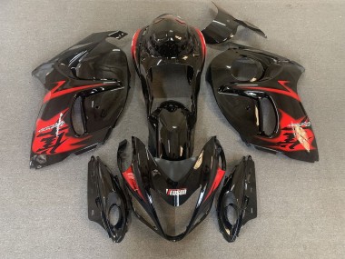 2008-2020 Gloss Black with Red Logos Suzuki GSXR 1300 Hayabusa Motorcycle Fairing