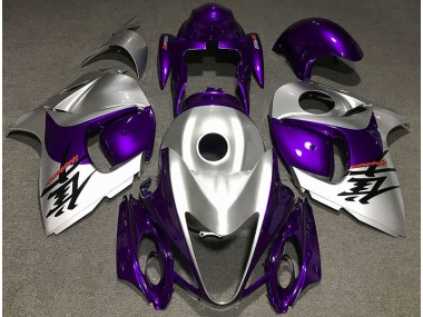 2008-2020 Gloss Purple and Silver Suzuki GSXR 1300 Hayabusa Motorcycle Fairing