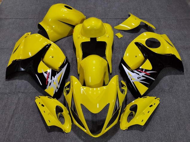 2008-2020 Gloss Yellow with Black Style Suzuki GSXR 1300 Hayabusa Motorcycle Fairing 2008-2020 Gloss Yellow with Black Style Suzuki GSXR 1300 Hayabusa Motorcycle Fairing