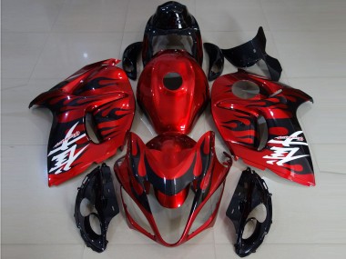 2008-2020 Vibrant Red & Flame Suzuki GSXR 1300 Hayabusa Motorcycle Fairing