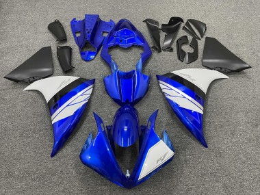 2009-2011 White and Blue Gloss with Black Lowers Yamaha R1 Motorcycle Fairing