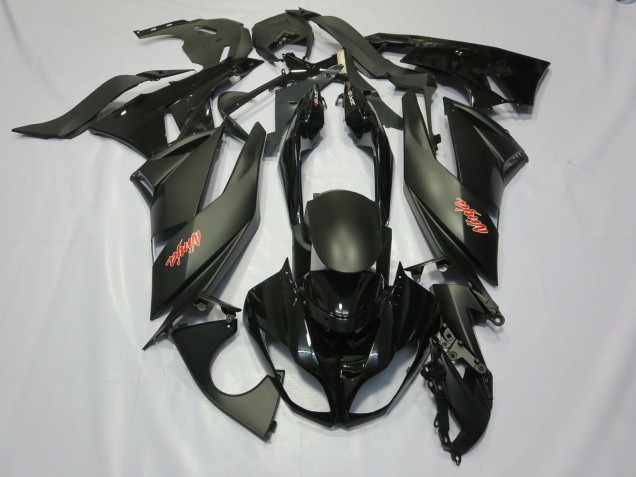 2009-2012 Black Kawasaki ZX6R Motorcycle Fairing