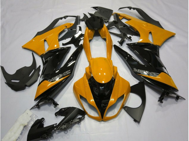 2009-2012 Gloss Orange and Black Kawasaki ZX6R Motorcycle Fairing