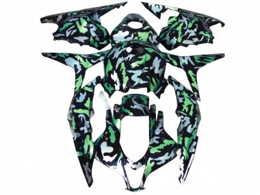 2009-2012 Green Snow Camo Honda CBR600RR Motorcycle Fairing