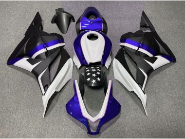 2009-2012 Matte Black and Dark Blue Star Honda CBR600RR Motorcycle Fairing