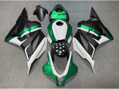 2009-2012 Matte Black and Green Star Honda CBR600RR Motorcycle Fairing