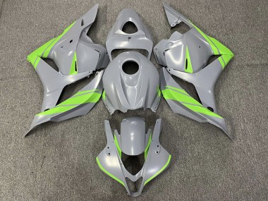 2009-2012 Nardo Grey and Green Honda CBR600RR Motorcycle Fairing