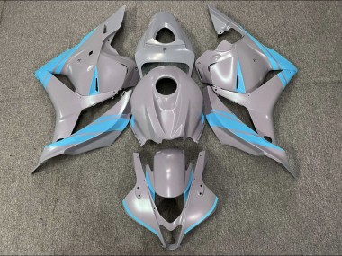 2009-2012 Nardo Grey and Light Blue Honda CBR600RR Motorcycle Fairing