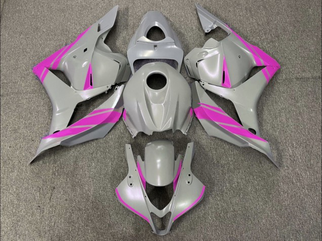 2009-2012 Nardo Grey and Pink Honda CBR600RR Motorcycle Fairing 2009-2012 Nardo Grey and Pink Honda CBR600RR Motorcycle Fairing