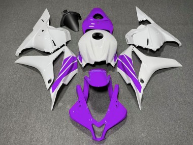 2009-2012 Purple and White Side Stripe Honda CBR600RR Motorcycle Fairing