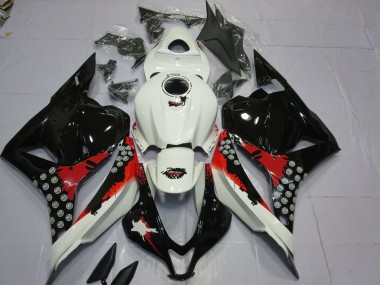 2009-2012 Red and Black Splatter Honda CBR600RR Motorcycle Fairing