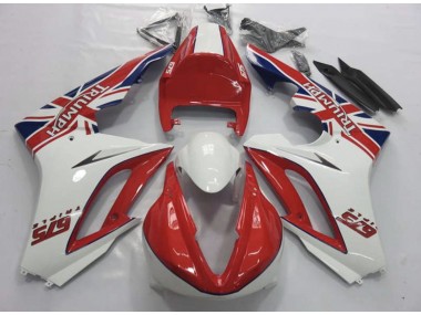 2009-2012 Red and White Triumph Daytona 675 Motorcycle Fairing